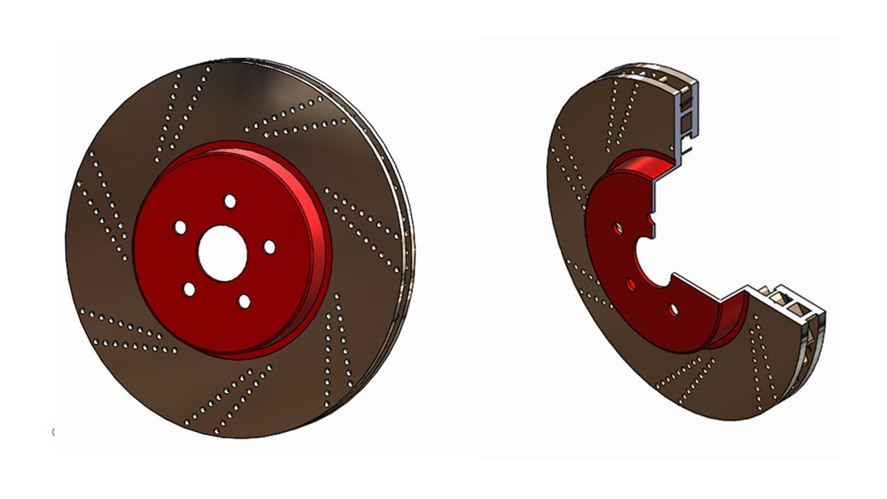 ⚡SOLIDWORKS TUTORIAL #18 || Design a Disc brake rotor in solidworks.