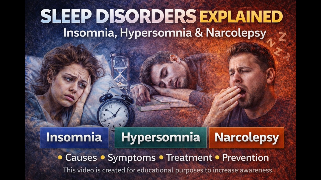 Sleep Disorders Explained | Insomnia, Hypersomnia & Narcolepsy (Symptoms, Causes, Treatment)