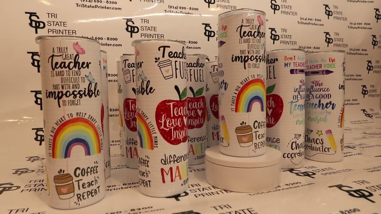 Sublimation Tumblers printed by Tri State Printer
