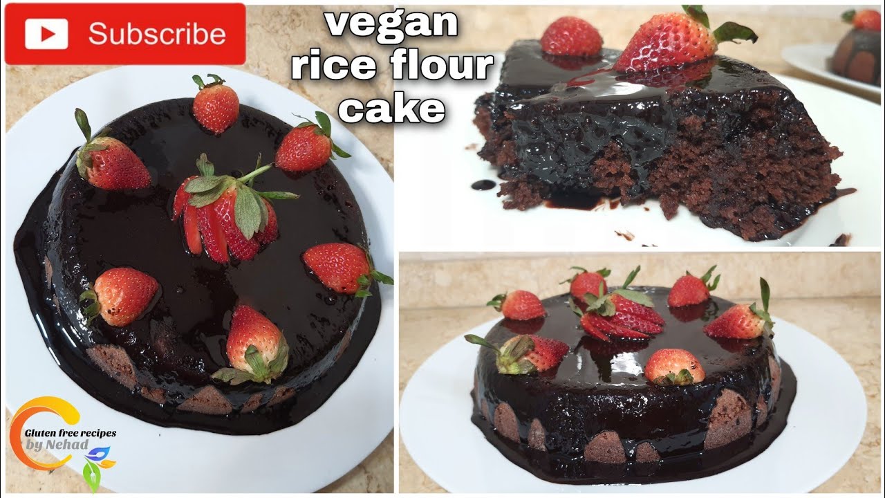 كيك خالى من الجلوتين نباتى اقتصادى بدقيق الارز خالى من البيض وخالى من اللبن vegan economic cake
