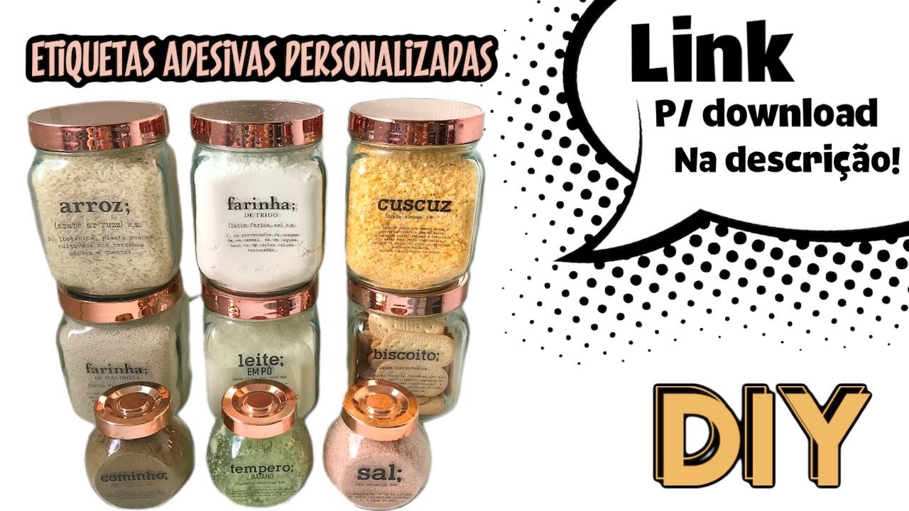 Etiqueta adesiva personalizada transparente feita com FITA ADESIVA | Decoração barata e criativa