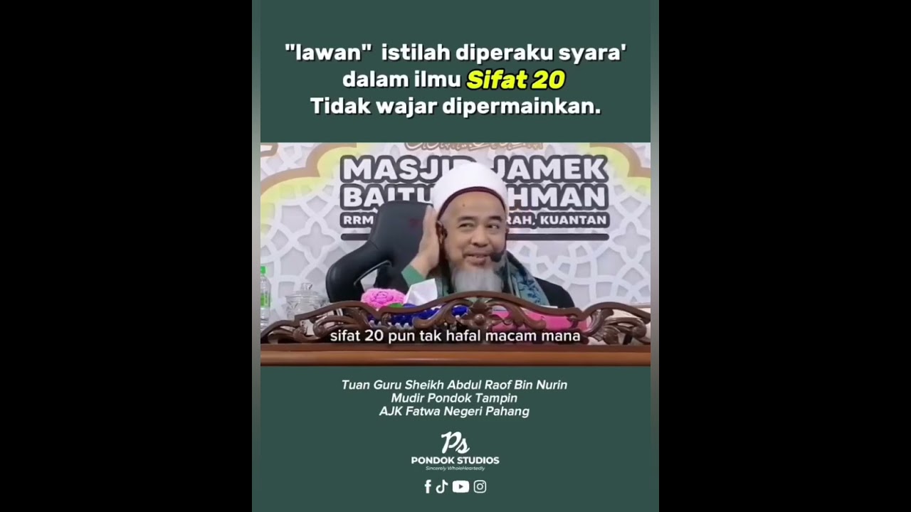 Menjawab Dr Maza Dan Dr Rora Yang Memainkan Sifat 20