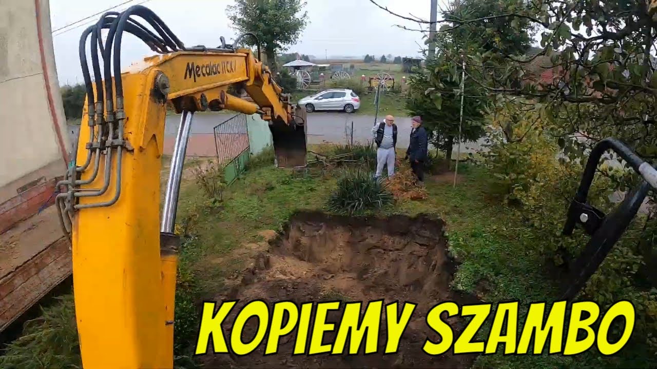 Kopiemy dziurę pod nowe szambo betonowe