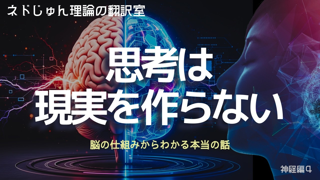 思考は現実を作っていない｜脳が現実を体験する本当の仕組み【ネドじゅん理論翻訳室】神経編④Why Thoughts Don't Create Reality