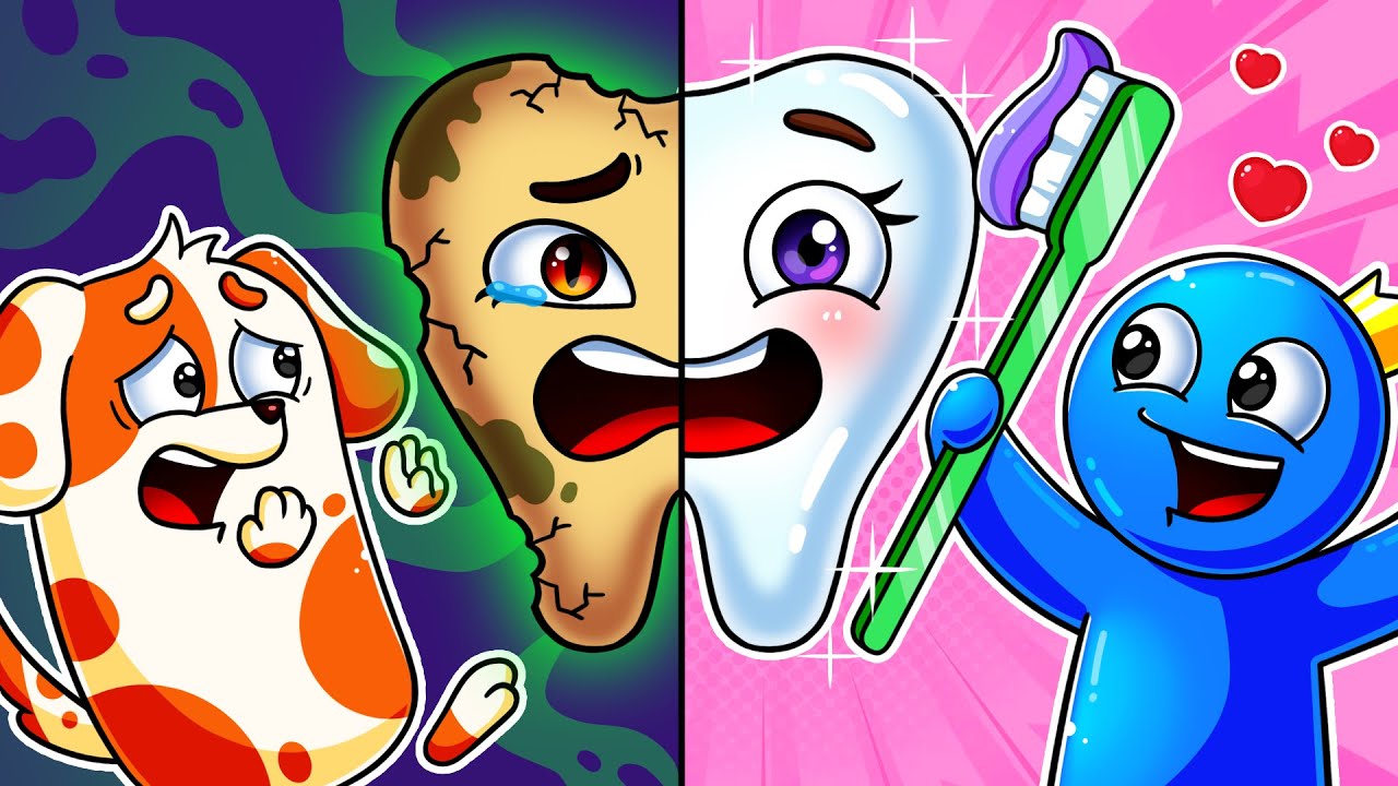 New Animation | RAINBOW FRIENDS | Eww... Go Brush Your Teeth! | Fun Stories | Hoo Doo Super - Pup