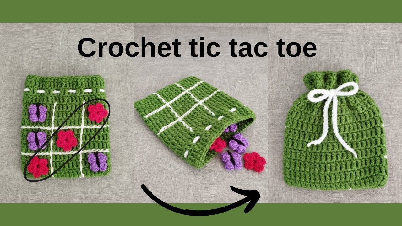 Crochet tic tac toe game pattern | easy and fun