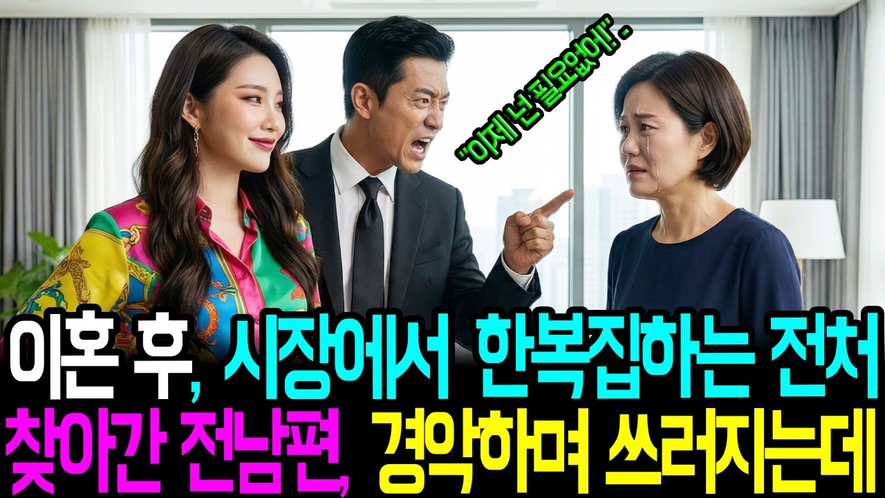 이혼 후 시장에서 한복집하는 전처 구경간 전남편 경악하며 쓰러지는데...