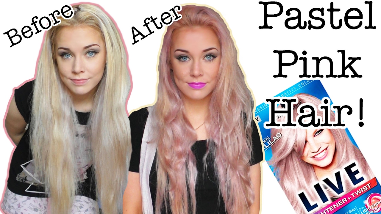 DYING MY HAIR PINK/LILAC USING SCHWARZKOPF LIVE LIGHTENER + TWIST 104 COOL LILAC | ELLIE KING