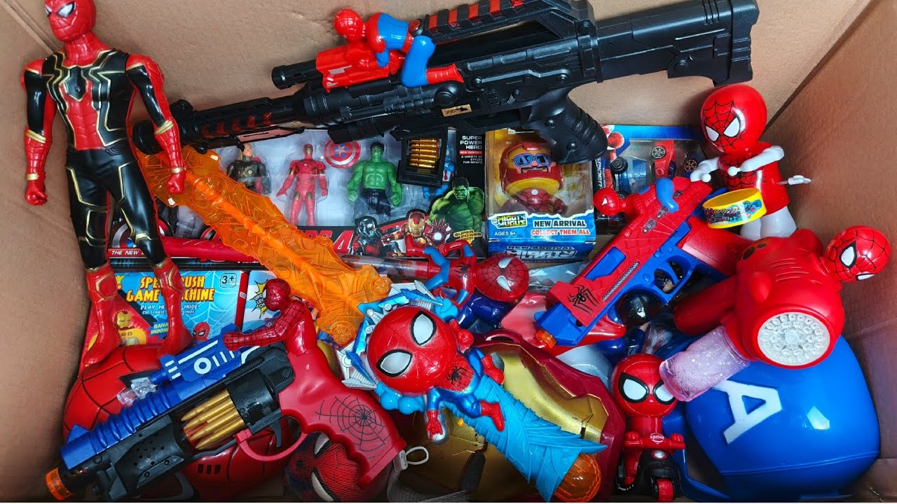 Unboxing Box Of Spiderman Sword, Spiderman,Captain America, Iron Man Mask, And More
