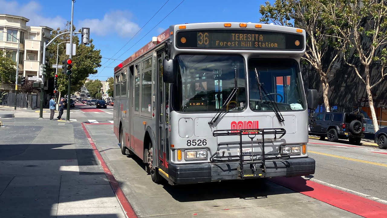 Thank you for your service- SFMTA 2007 Orion VII 30' HEV #8526 on line 36