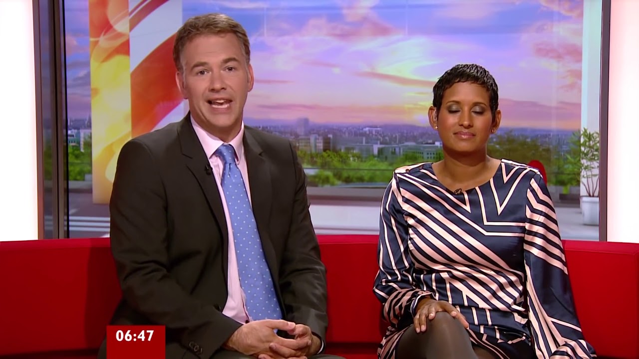 Naga Munchetty Short Skirt and Black Tights