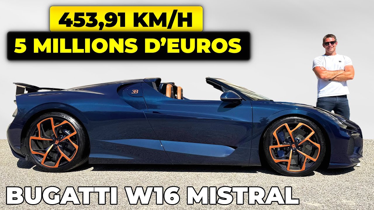 Тест Bugatti Mistral — 453,91 км/ч БЕЗ крыши!