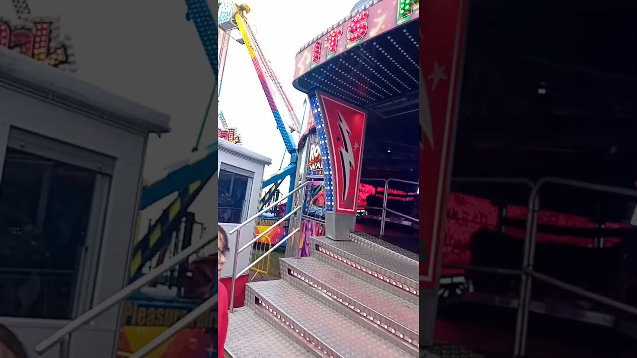 Kirkcaldy Links Market funfair 2024 Christian Hornes Rock Star waltzer off ride pov