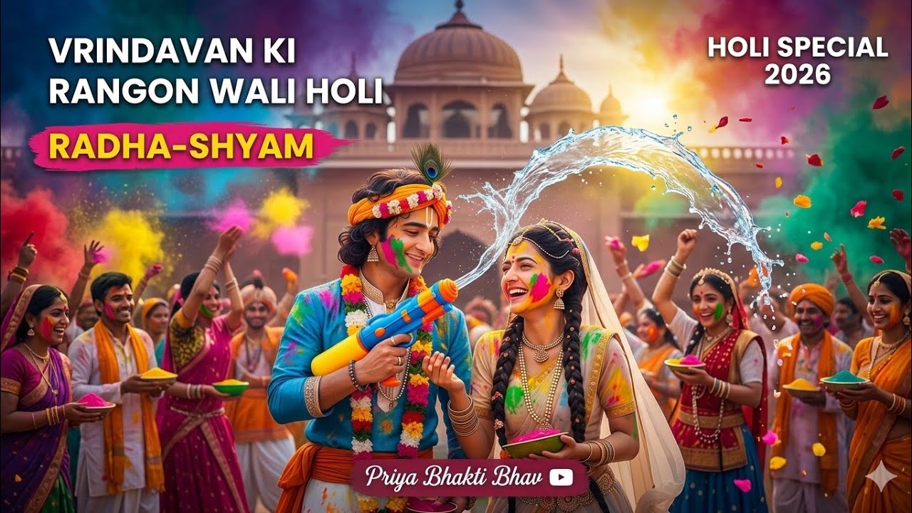 वृंदावन की रंगों वाली होली | राधा-श्याम Holi Special 2026 | Priya Bhakti Bhav #vrindavanholi 
