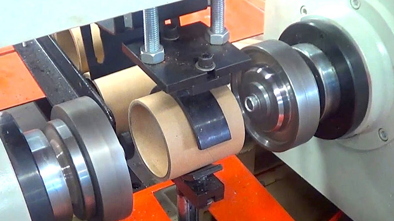 Auto Paper Tube Core Edge Grinding Machine, Short Paper Tube Edge Polisher Machinery, HL machine