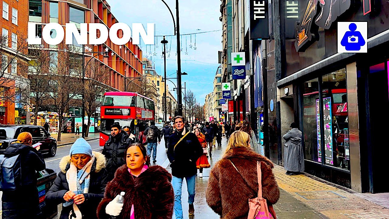 Winter Walk London 2026 1°C Cold Day | Storm Goretti Oxford Circus Soho Regent Street 4K