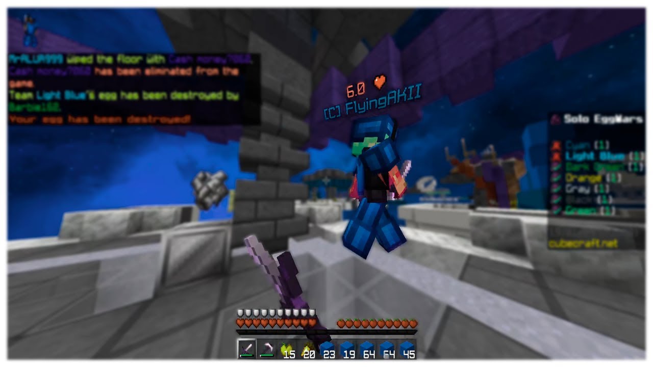 EGGWARS de chill en CUBECRAFT de MINECRAFT BEDROCK