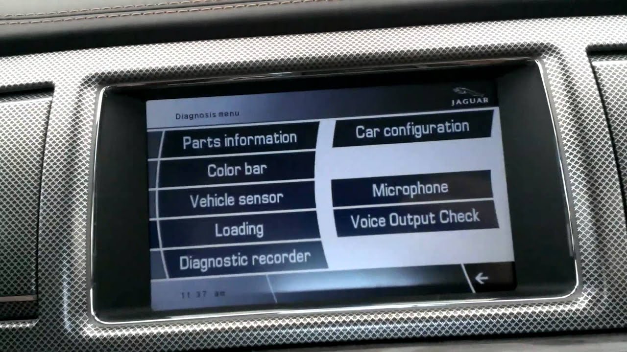 Jaguar XFR hidden menu
