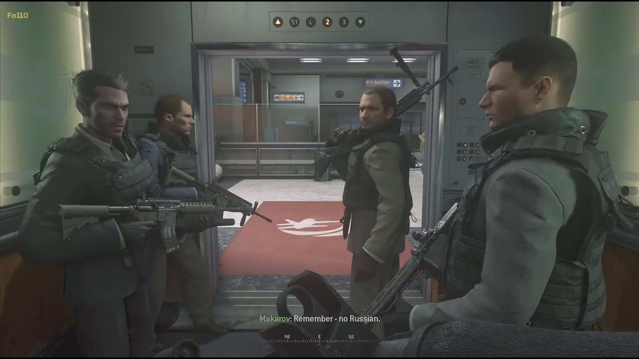 Call of Duty MW2 Remastered 4K PS5 PRO veteran difficulty mission 3 No Russian