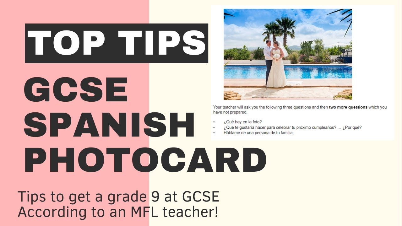 GCSE SPANISH SPEAKING EXAM REVISION | PHOTOCARD! (AQA)
