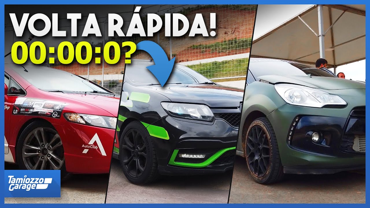 CIVIC SI x SANDERO RS x CITROEN DS3 - QUEM SERÁ QUE GANHOU A VOLTA RÁPIDA EM POTENZA, NO TRACK DAY?