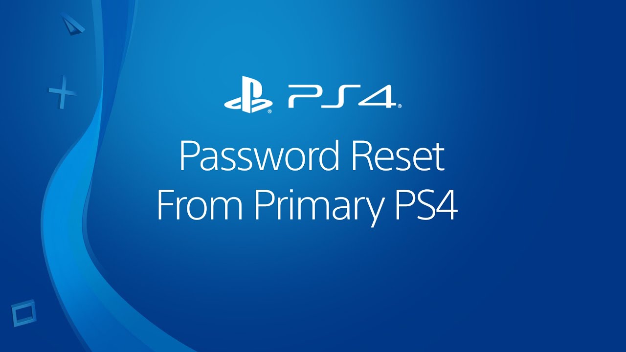 Сброс пароля из основной системы PS4