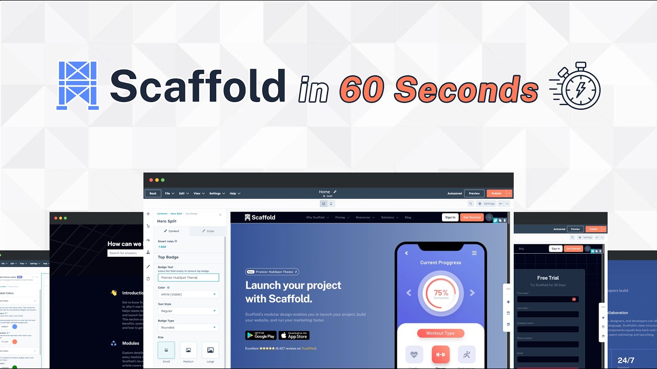 Scaffold in 60 Seconds | The HubSpot Theme Built for Speed