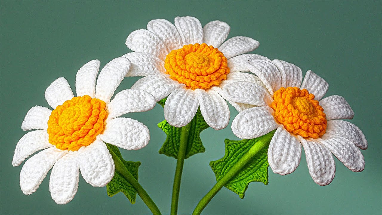 Cómo Tejer MARGARITAS a Crochet 🌸 Paso a Paso | Tutorial Fácil y Hermoso 🧶🌼