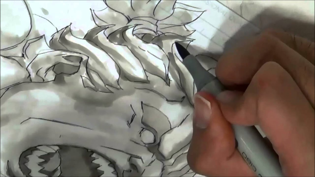 Joe Ng drawing Akuma
