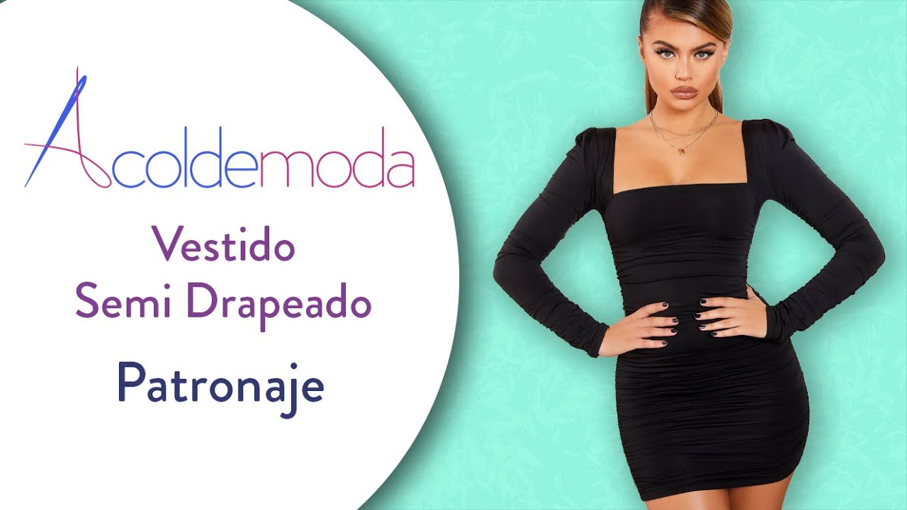 Patronaje de VESTIDO SEMI DRAPEADO - DIY - Paso a Paso