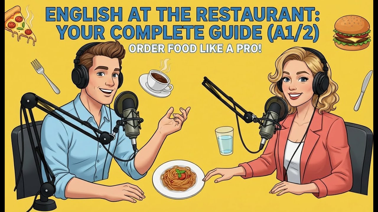 How to Order Food in English (A1/A2) | Restaurant English Conversation + Speaking Practice