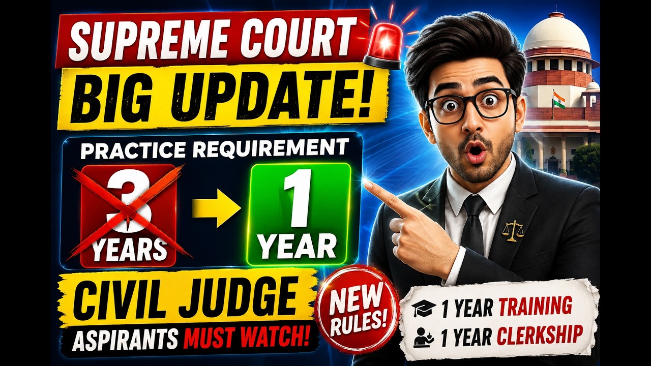 3 years practice rule removed!!Big releif to judiciary aspirants🔥🔥Time to celebrate!!