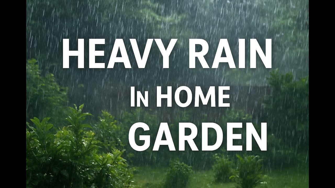 Heavy Rain in Home Garden &ndash; Relaxing Rain Sounds for Deep Sleep, Study & Stress Relief