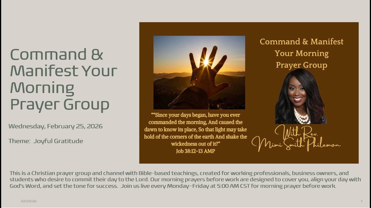 02-25-26 Midweek Morning Prayers - Mimi Smith Philemon (Joyful Gratitude)