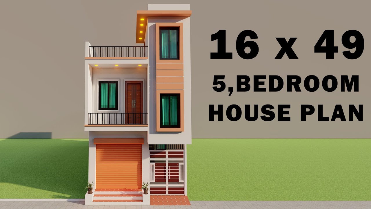Small shop with house plan,3D 16 by 49 dukan or makan ka naksha,New house Elevation