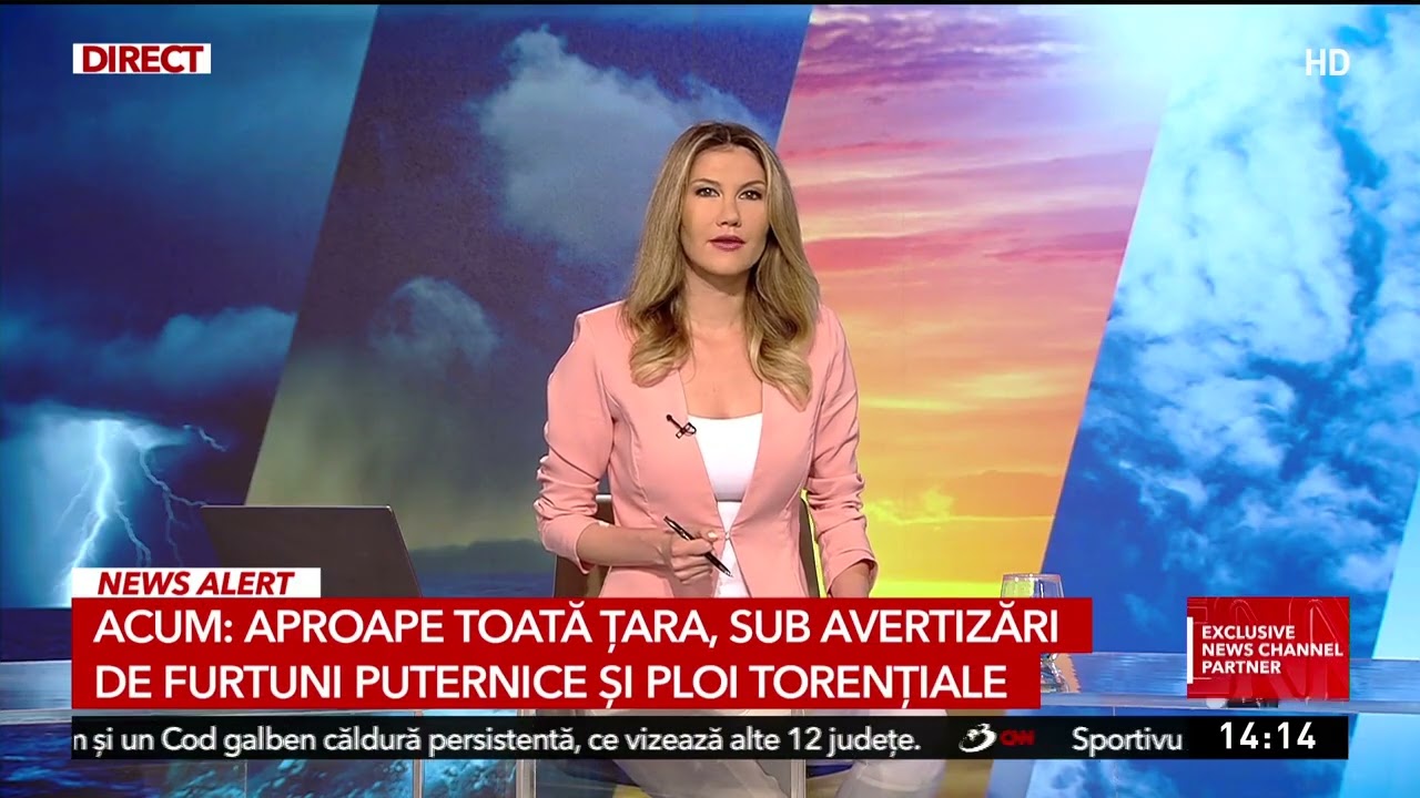 Aproape toată țara, sub avertizări de furtuni puternice și ploi torențiale