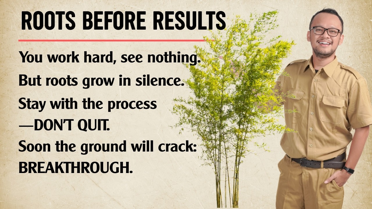 Motivational English Story: 5 Years of Roots, 6 Weeks of Growth