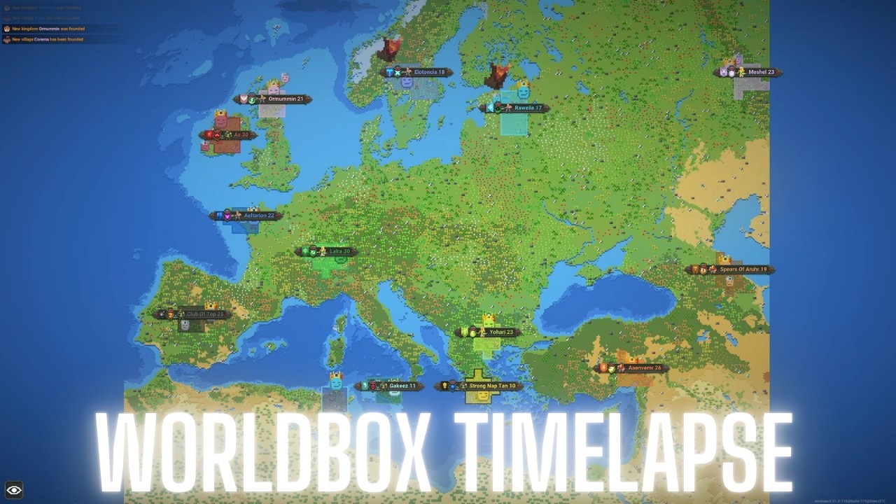 WORLDBOX TIMELAPSE : European Map