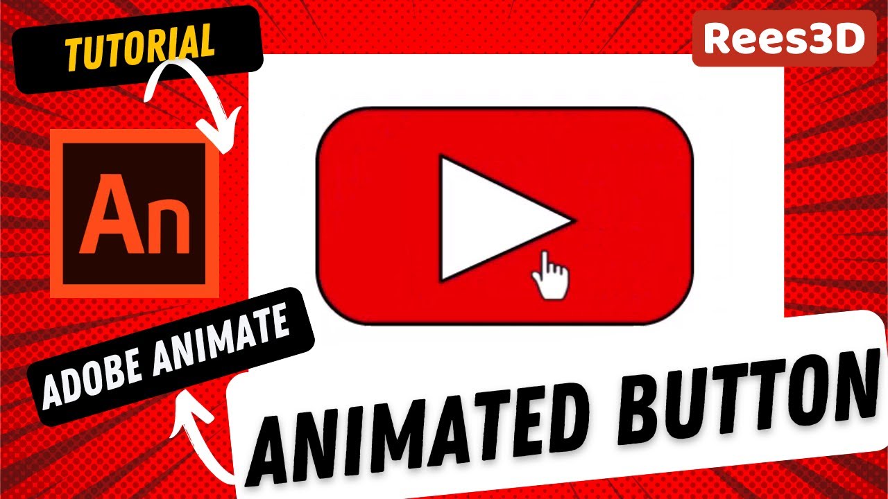 Учебное пособие по созданию анимированных кнопок в Adobe Animate | Rees3D.com