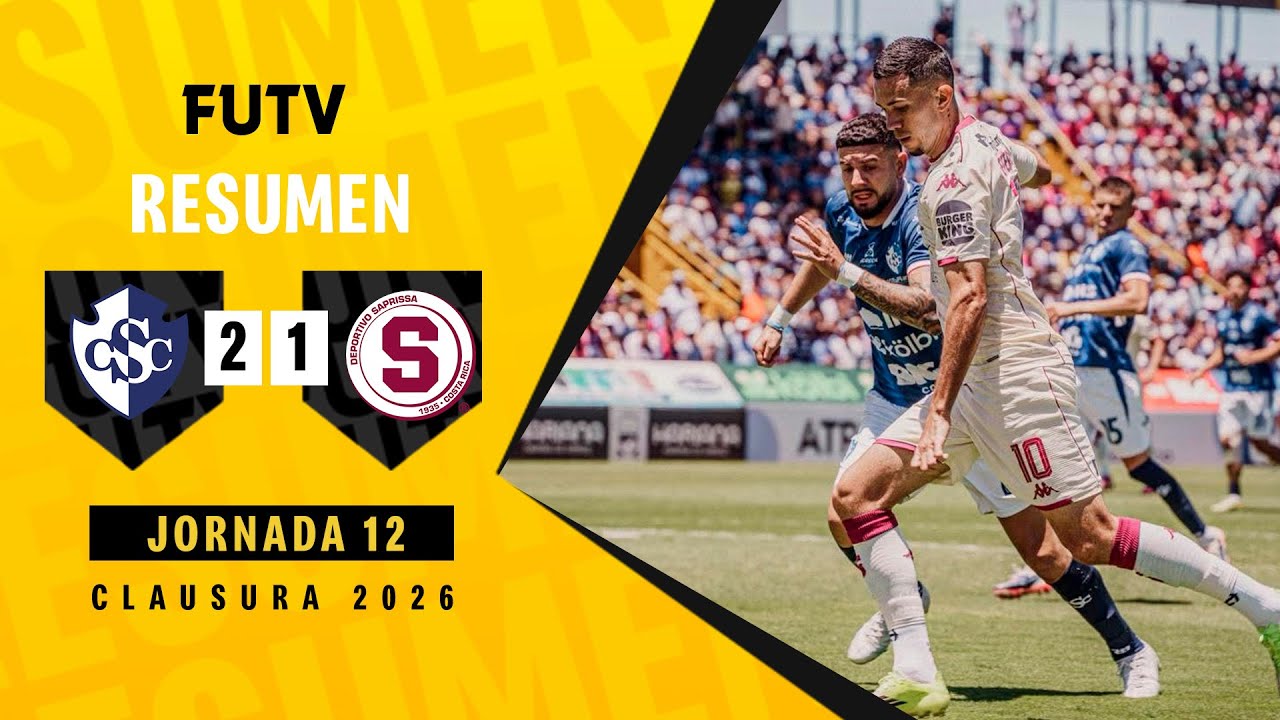 Resumen: Cartaginés 2-1 Saprissa / Clausura 2026