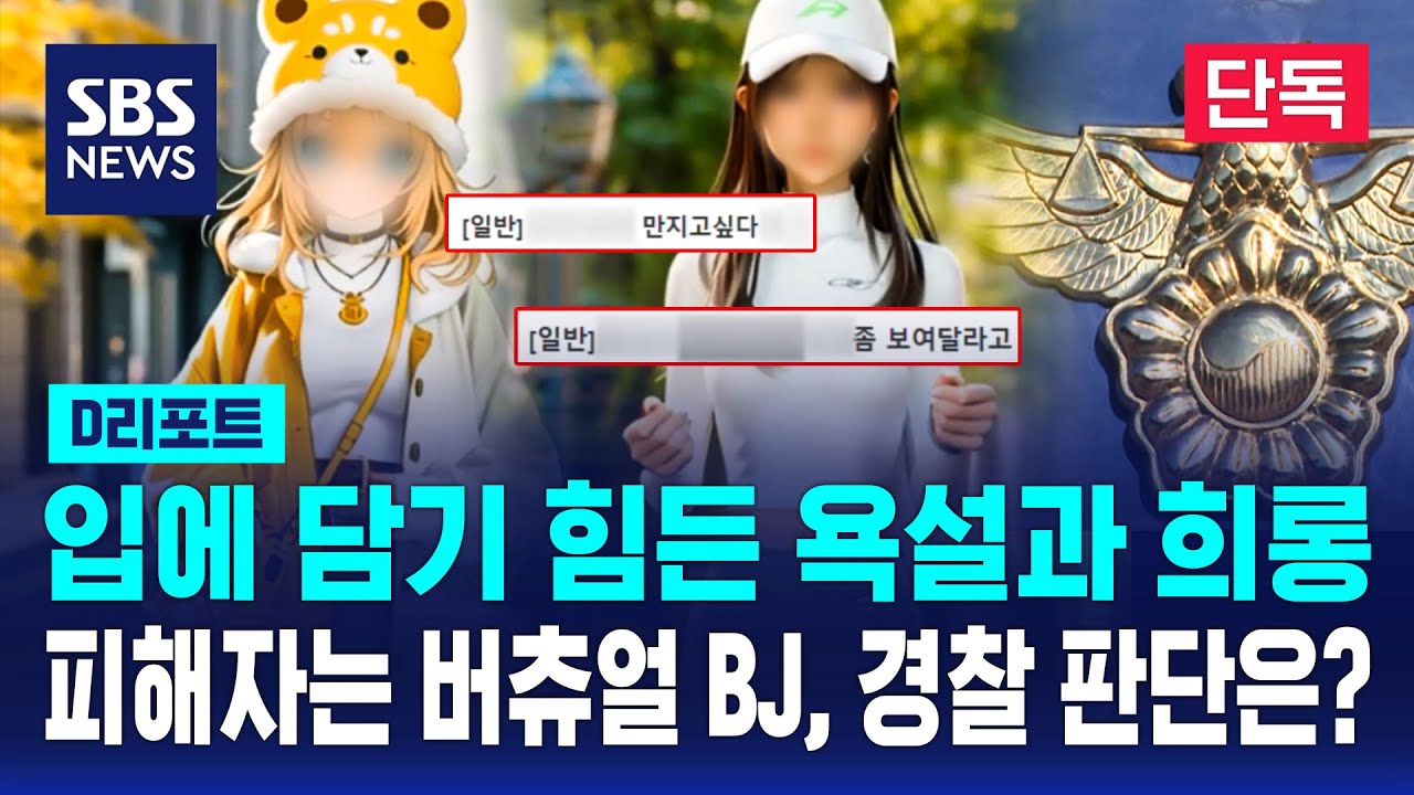 [단독] 입에 담기 힘든 욕설과 희롱&hellip;피해자는 '버츄얼 BJ', 경찰 판단은? / SBS / #D리포트