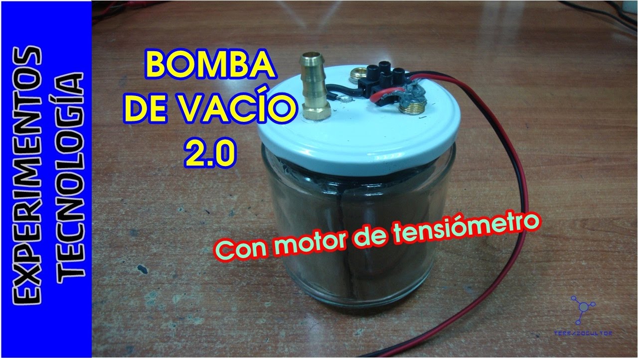 Bomba de VACÍO casera (v2.0) con motor de Tensiómetro