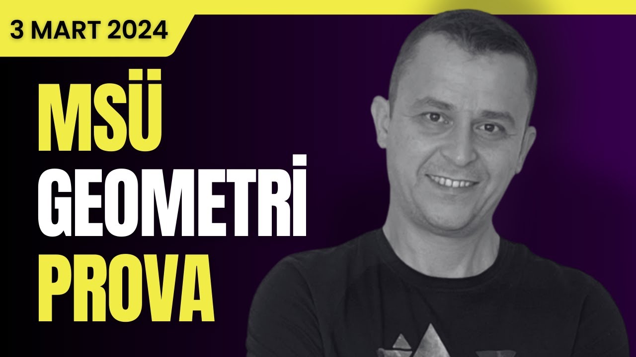 MSÜ 2024 Geometri Provası | Sınavda Gelebilir! 📢 #KenanKara