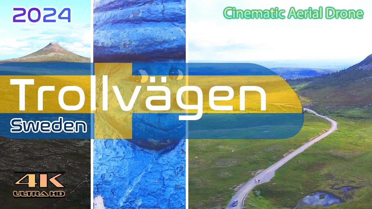 Trollvägen (synvilla) - Blue Troll - 4K Drone Aerial - Idre Fjälls Mountains Magic Road - July 2024