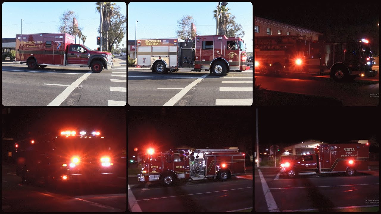 Escondido E131, RA 131, T131, San Marcos E143, RA143, Vista E121 & RA121 Responding. Jan 15 2026