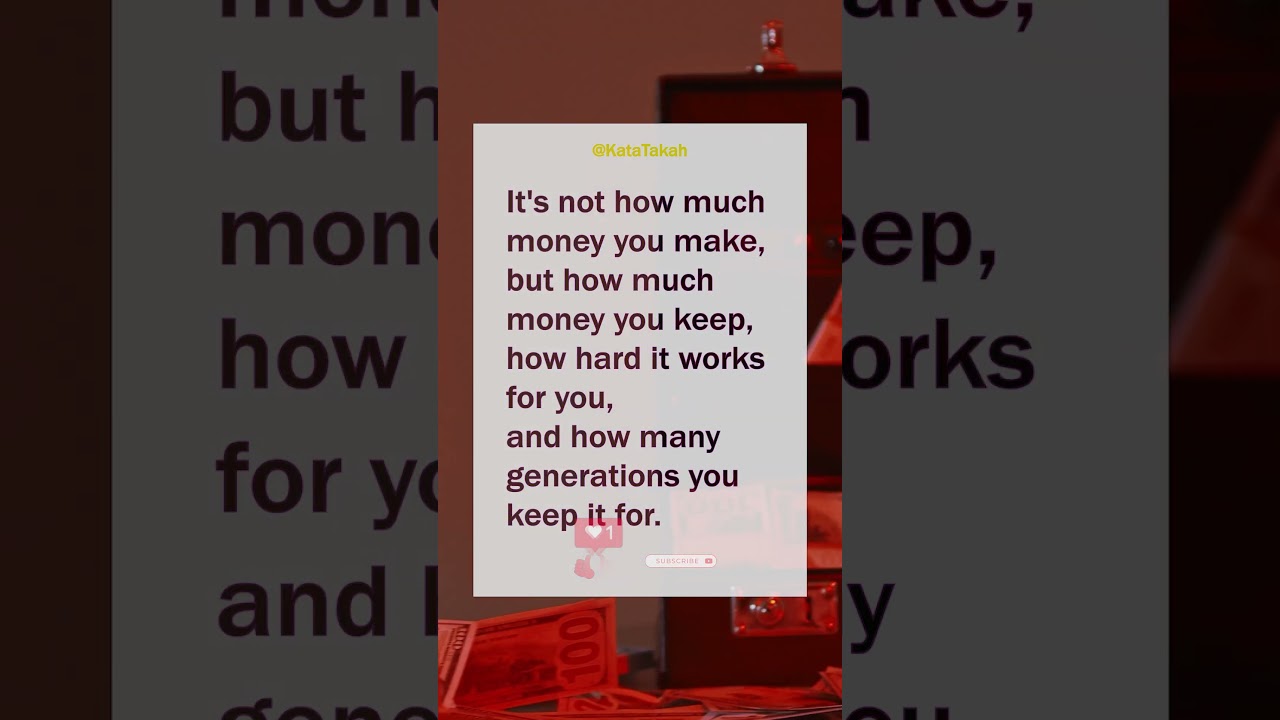 Money Mindset- It's not how much money you make