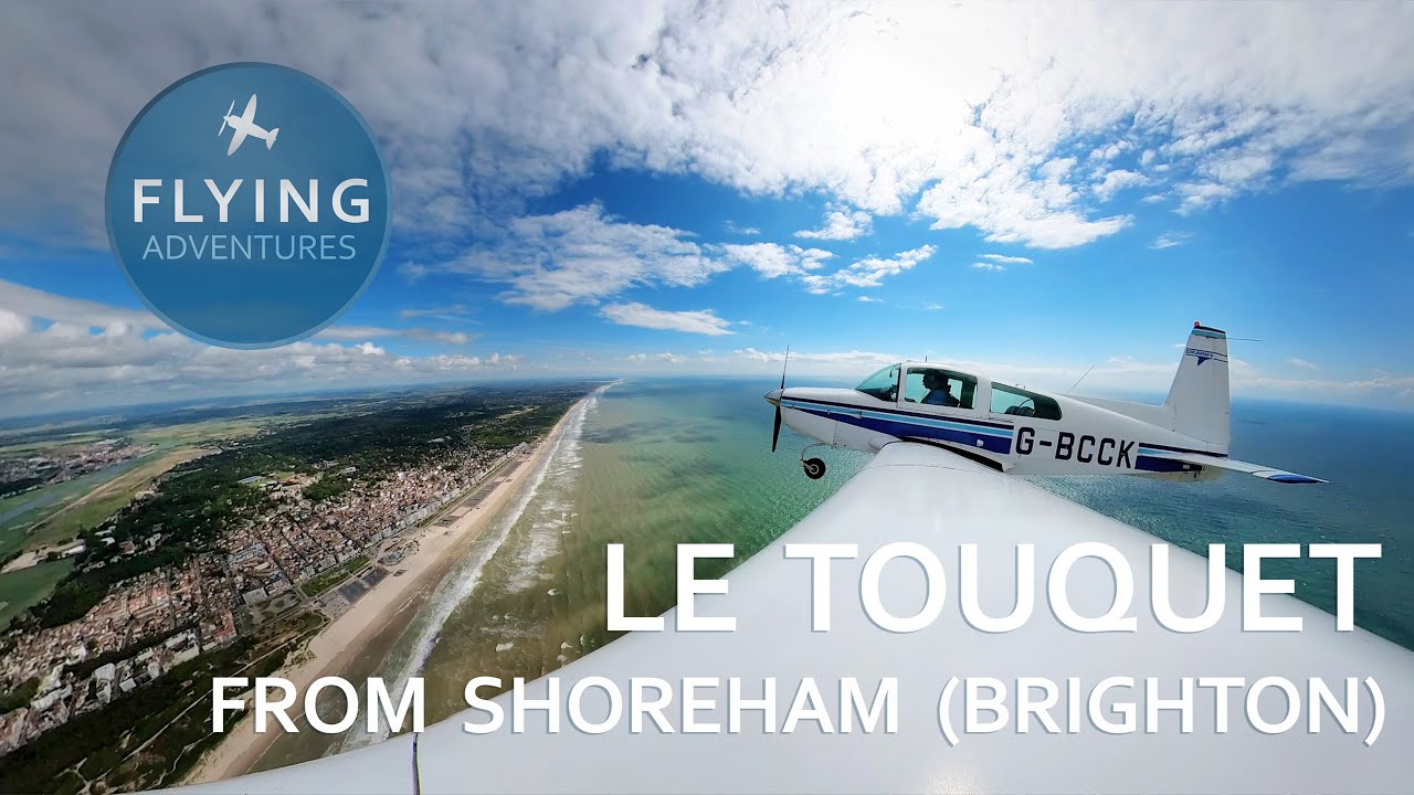 [4K, ATC] Flying to LE TOUQUET (France) from Shoreham (UK)