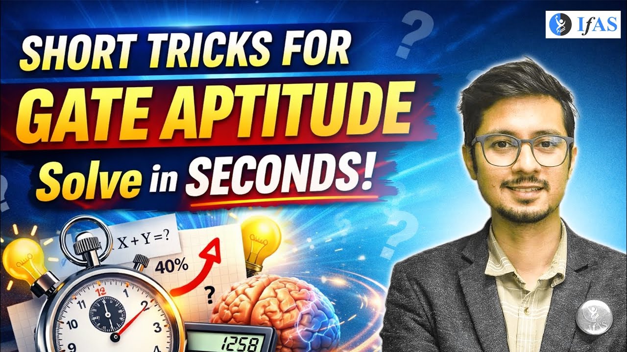 GATE Mathematics General Aptitude Short Tricks | Solve Questions in Seconds | IFAS