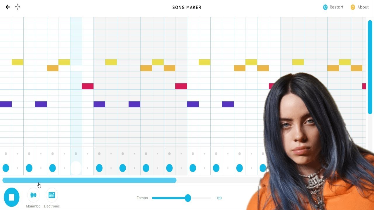 I made Bad Guy using Google Song Maker