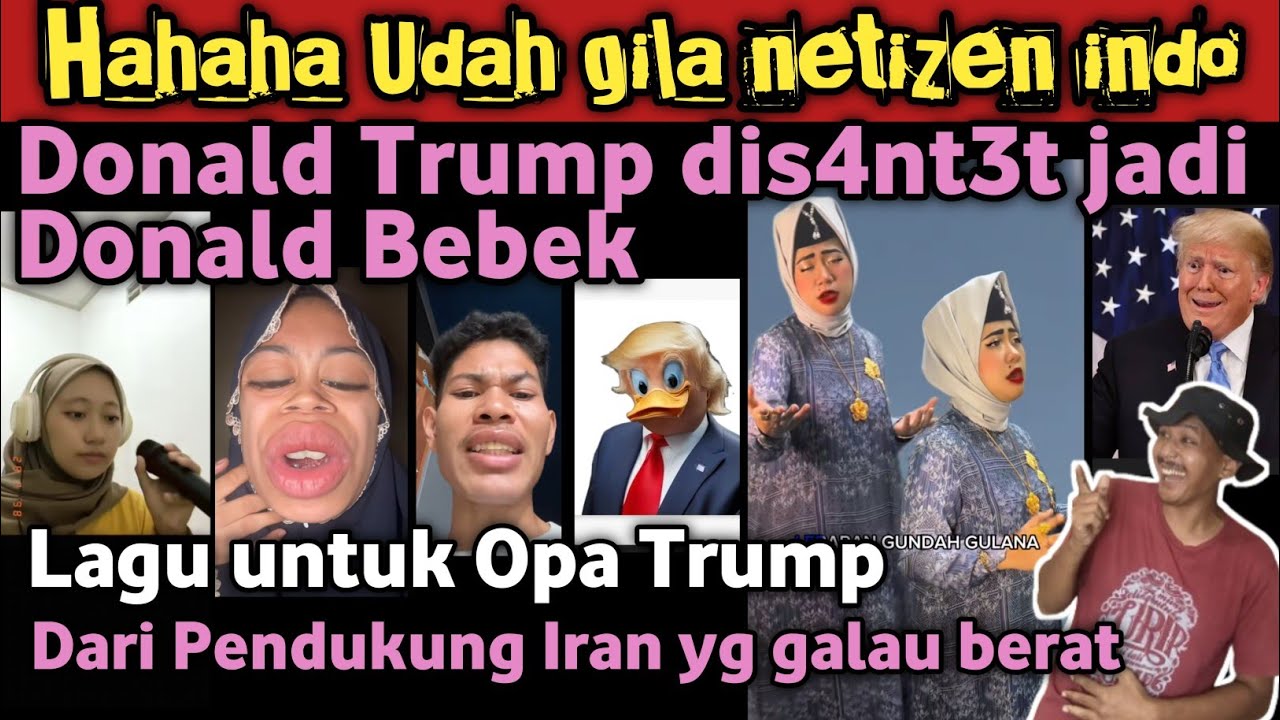 Kocak! Lagu Donal Trump dis4nt3t jadi Donald Bebek// netizen mohon2 bantuan dukun indo